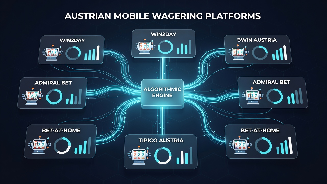 Data visualization of reel credit flows across multiple Austrian mobile betting platforms